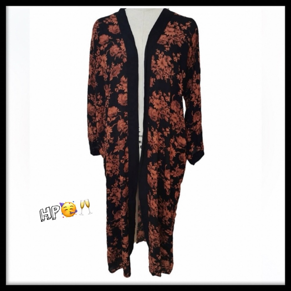 🍁 HP! Wonderly by Belk| NWT Boho Kimono Duster Floral Topper